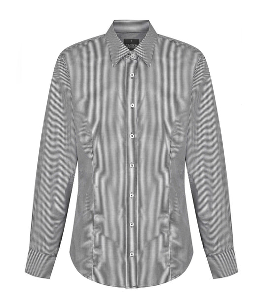 Gloweave Ladies Gingham Long Sleeve Casual Slim Fit Shirt (1637WHL)
