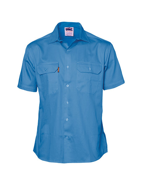 DNC Cotton Drill S/S Work Shirt Short Sleeve (3201)