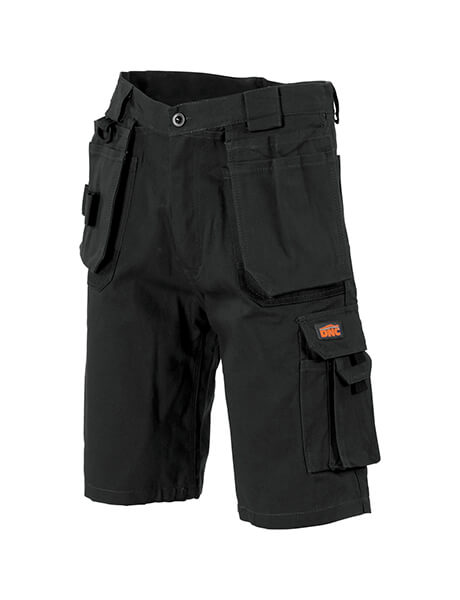 DNC Duratex Cotton Duck Weave Tradies Cargo Shorts With Twin Holster Tool Pocket (3336)
