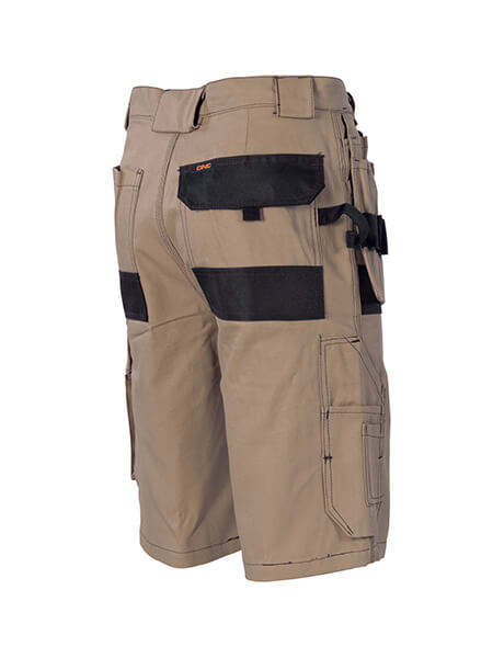DNC Duratex Cotton Duck Weave Tradies Cargo Shorts With Twin Holster Tool Pocket (3336)