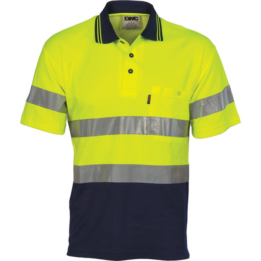 DNC Hi Vis Cotton Back S/S Polo With Generic R/T (3717)
