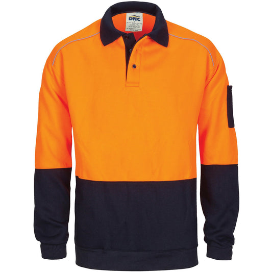 DNC Hi Vis Rugby Top Windcheater With Two Side Zipped Pockets (3727)