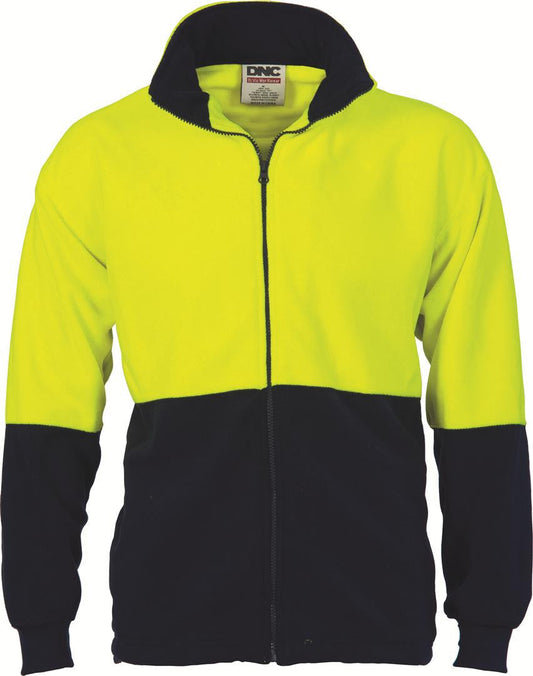 DNC Hi Vis Two Tone Full Zip Polar Fleece (3827)