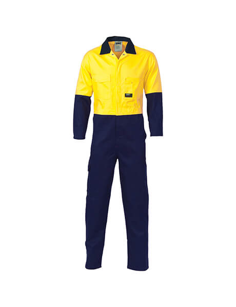 DNC Hi Vis Two Tone Cotton Coverall (3851)