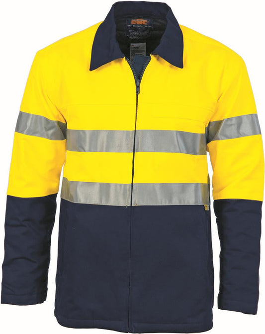 DNC Hi Vis Two Tone Protector Drill Jacket With 3M R/Tape (3858)
