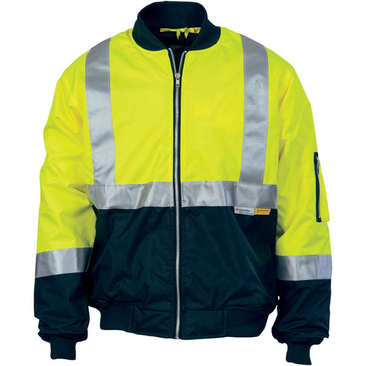 DNC Hi Vis Two Tone Flying Jacket With 3M R/Tape (3862)