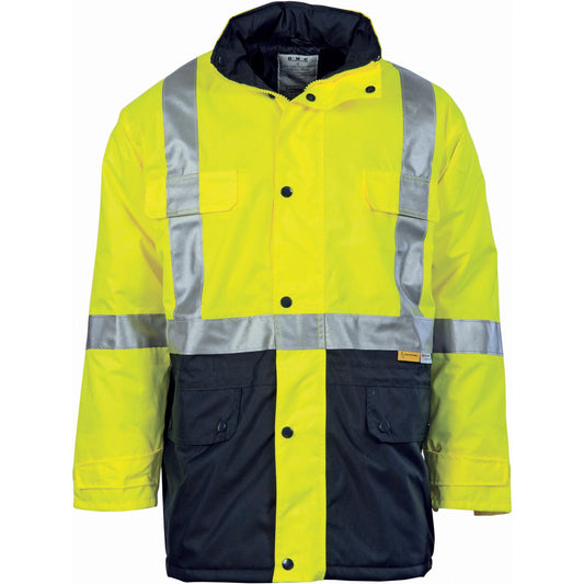 DNC Hi Vis Two Tone Quilted Jacket With 3M R/Tape (3863)