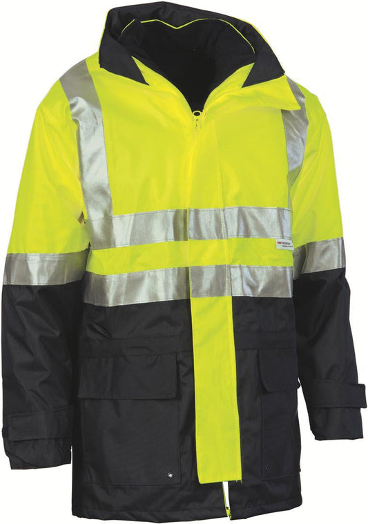 DNC Hi Vis 4 in 1 Two Tone Breathable Jacket With Vest And 3M R/Tape (3864)