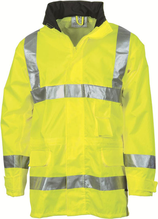 DNC Hi Vis D/N Breathable Rain Jacket With 3M R/Tape (3871)