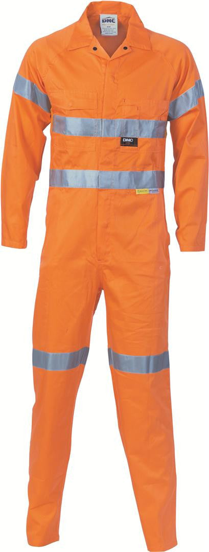 DNC Hi Vis Cool Breeze Orange Light Weight Cotton Coverall With 3M R/T (3956)
