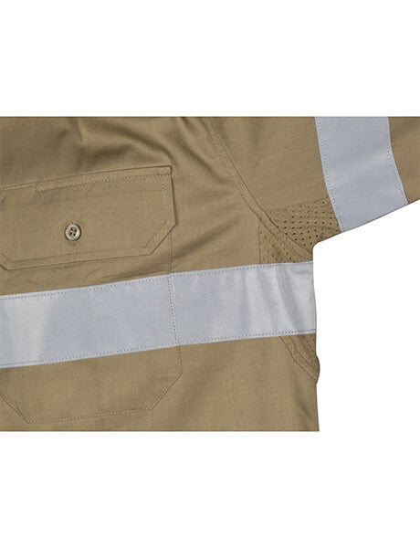 DNC Hi Vis Cool Breeze Cotton L/S Shirt With Generic R/T (3967)