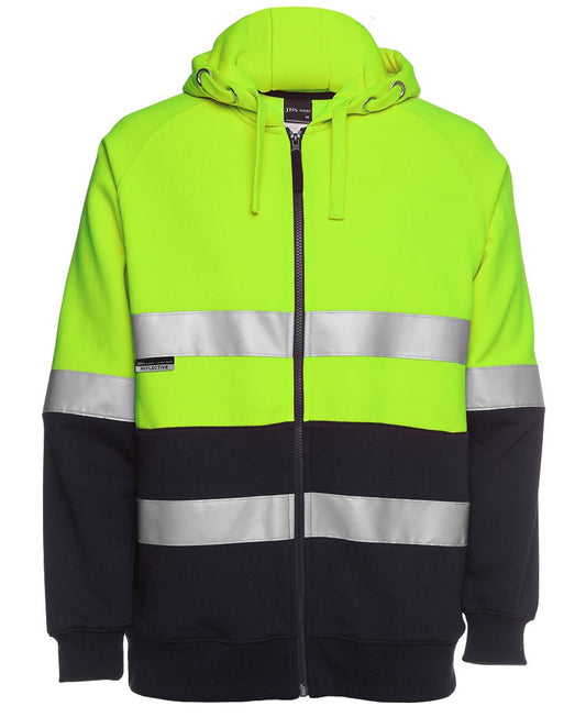 JBs Wear Hi Vis (D+N) Full Zip Fleecy Hoodie (6DNH)