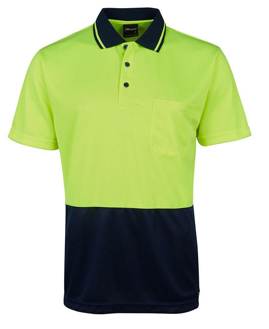 JBs Wear Hi Vis Jacquard Non Cuff Polo (6HJNC)