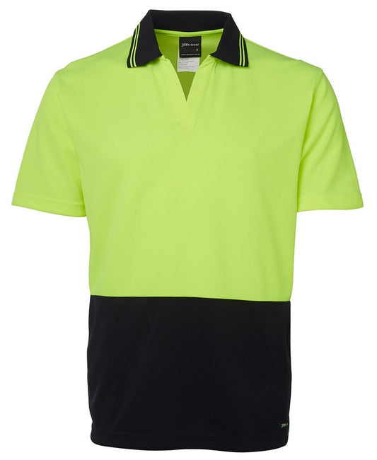 JBs Wear Hi Vis S/S Non Button Polo (6HNB)