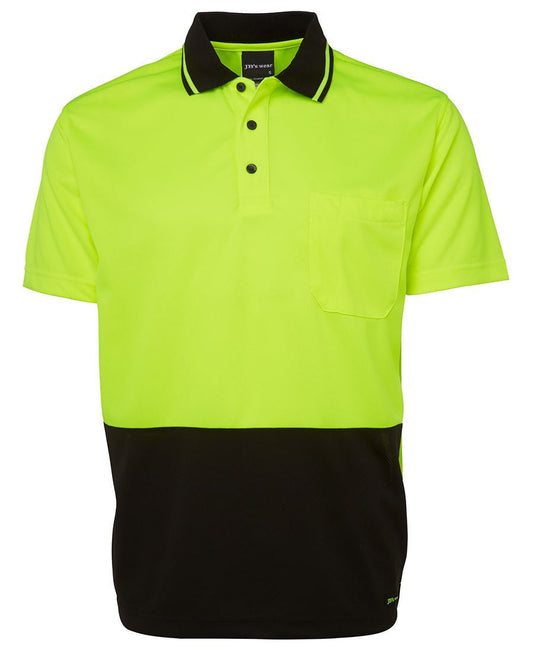 JBs Wear Adults Hi Vis  Non Cuff Traditional Polo 1st (11 colour) (6HVNC)