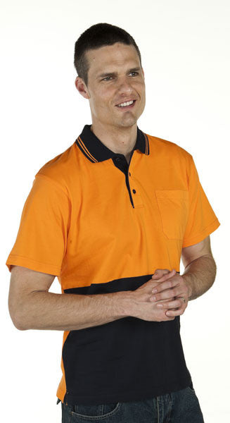 JBs Wear Hi Vis Short Sleeve Cotton Polo - Adults (6CPHV)
