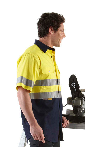 JBs Wear Hi Vis (D+N) Short Sleeve 190g Shirt - Adults (6HSS)