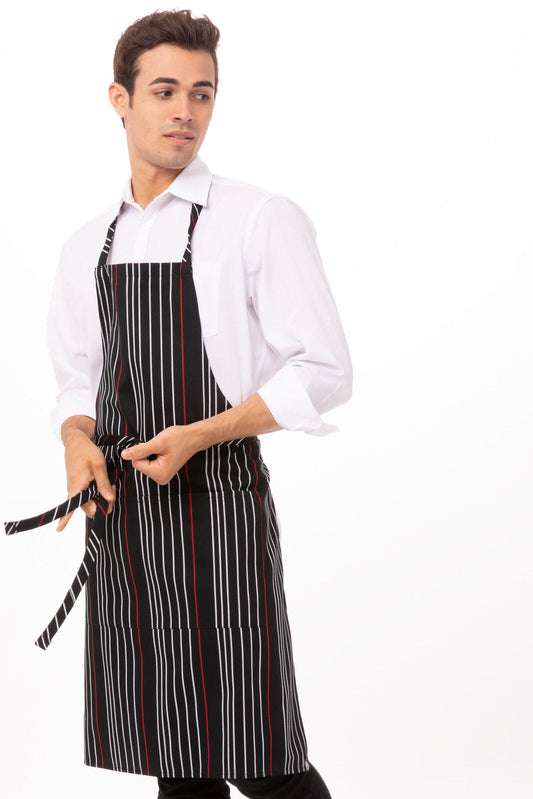 Chef Works Striped Bib Apron (A550)