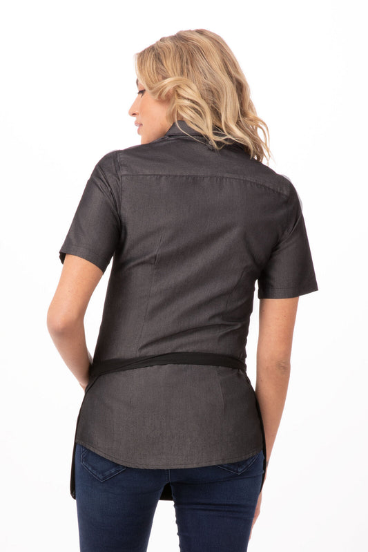 Chef Works Black Reversible Waist Apron (FREV)