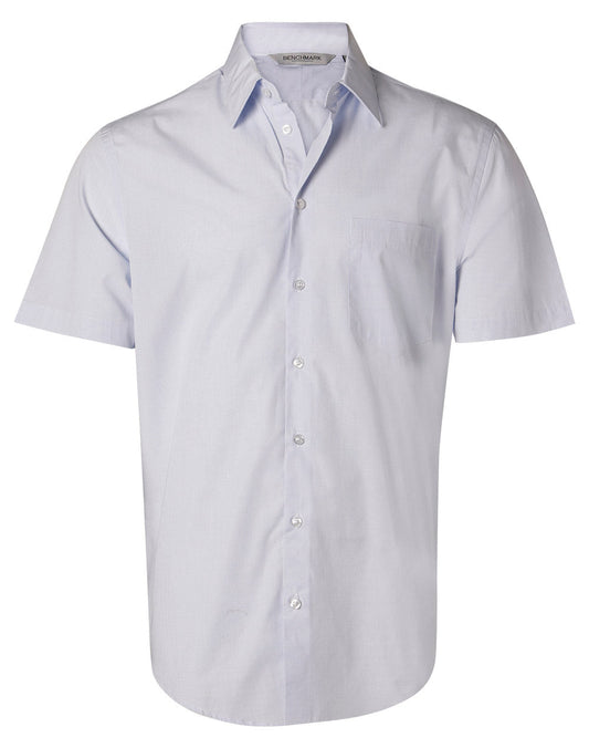 Winning Spirit Men's Mini Check Short Sleeve Shirt (M7360S)