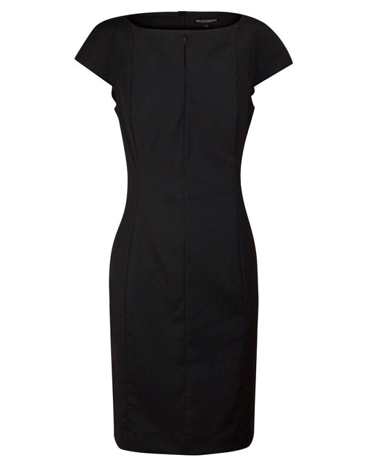 Winning Spirit Ladie's Wool Blend Stretch Cap Sleeve Dress (M9281)