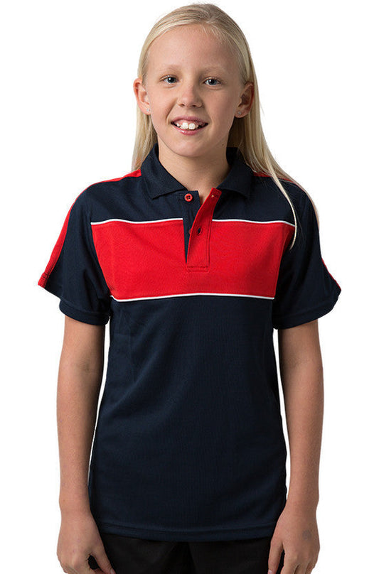 Be Seen Kids Polo With Contrast Shoulder (BSP2012K)