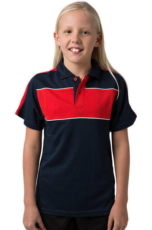 Be Seen Kids Polo With Contrast Shoulder (BSP2012K)