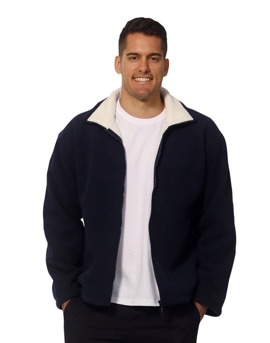 Winning Spirit Men's Shepherd Polar Fleece Contrast Jacket (PF15)