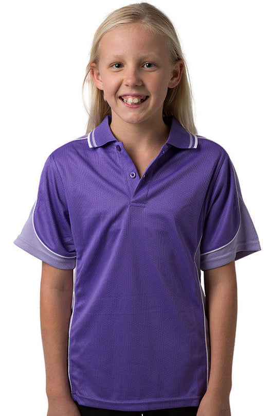 Be Seen Kids Polo Shirt With Striped Collar 4th(10 Color ) (BSP16K)