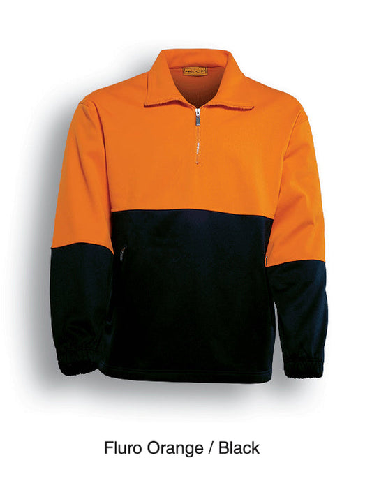 Bocini Hi-Vis Half zip Fleece-(SJ0411)