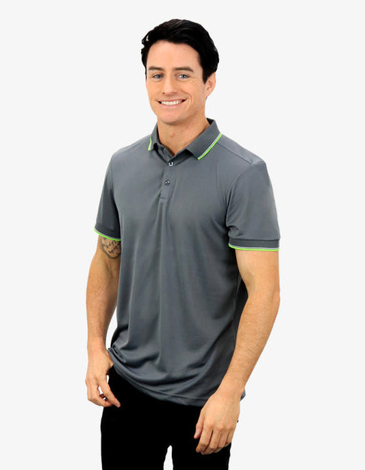 Beseen Mens Striped Collar and Cuff Polo (BSP2016)
