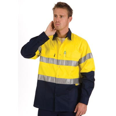 DNC Hi Vis Cool Breeze L/S Cotton Shirt With 3M Value R/T (3988)