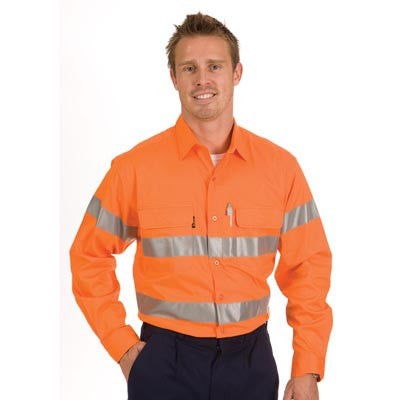 DNC Hi Vis Cool Breeze L/S Cotton Shirt With 3M Value R/T (3987)