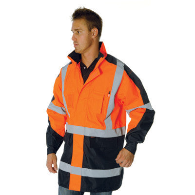 DNC Hi Vis 2 Tone Cross Back "2 in 1" Contrast Rain Jacket (3993)
