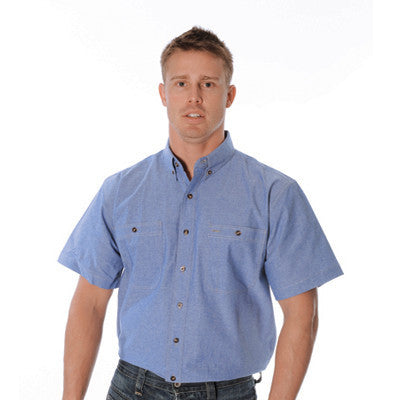 DNC Cotton Chambray S/S Shirt With Twin Pocket (4101)