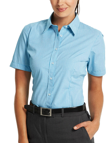 Gloweave Ladies Gingham Short Sleeve Shirt (1637WS)