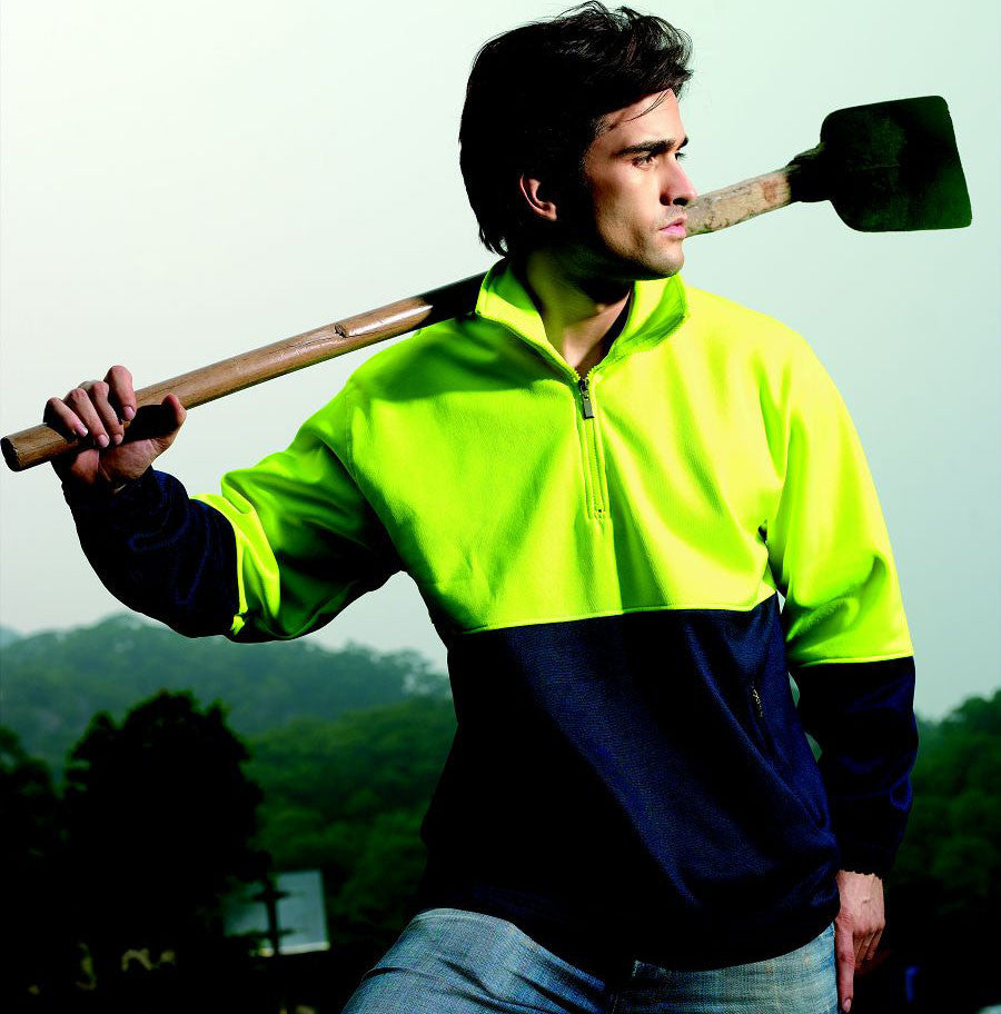Bocini Hi-Vis Half zip Fleece-(SJ0411)