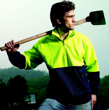 Bocini Hi-Vis Half zip Fleece-(SJ0411)