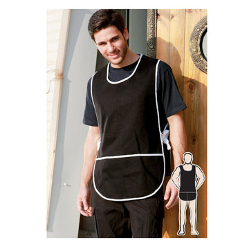 Bocini Cotton Drill Popover Apron With Pocket-(WA0398)