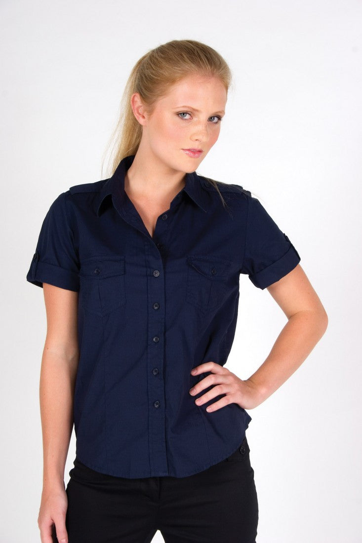 Ramo Ladies Military Short Sleeve Shirt (S002FS)