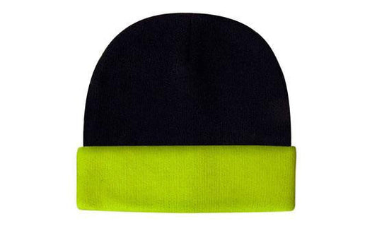 Headwear Luminescent Safety Acrylic Beanie Toque Cap (3027)