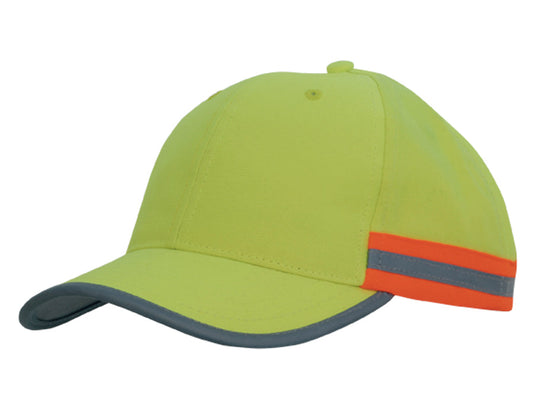 Headwear Hi Vis Cap With Reflective Tape (3030)