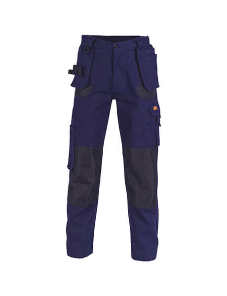 DNC Duratex Cotton Duck Weave Tradies Cargo Pants With Twin Holster Tool Pocket Knee Pads Not Included (3337)