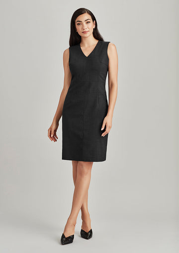 Biz Corporate Ladies Comfort Wool V Neck Dress (34021)