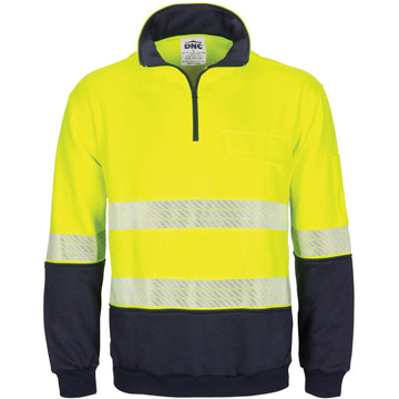 DNC Hi Vis Segment Taped 1/2 Zip Fleecy Windcheater (3529)