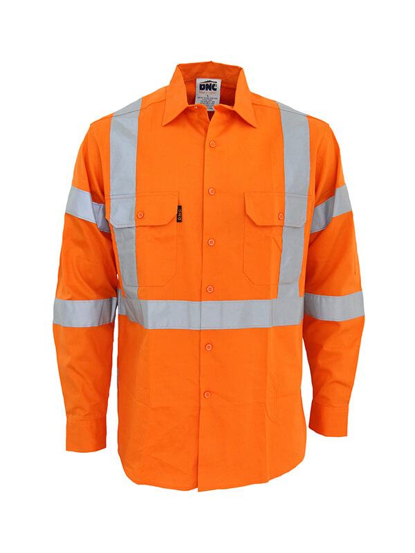 DNC Hi Vis 3 Way Vented "X" Back & Biomotion Taped Shirt (3545)
