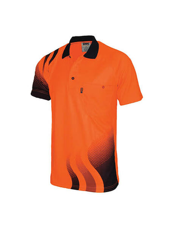 DNC Wave Hi Vis Sublimated Polo (3563)