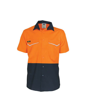 DNC Two Tone RipStop Cotton Cool Shirt S/S (3585)