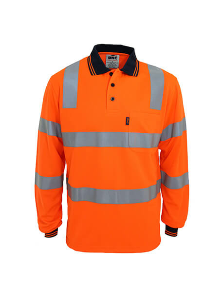 DNC Hi Vis Bio Motion Tapped Polo L/S (3713)