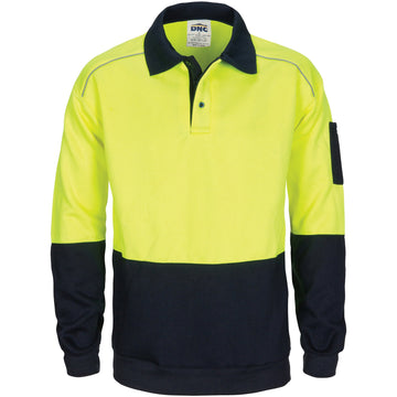 DNC Hi Vis Rugby Top Windcheater With Two Side Zipped Pockets (3727)